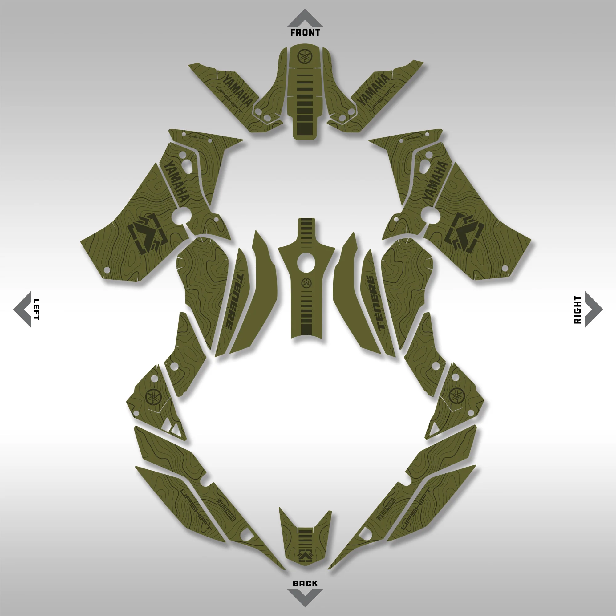 GRAPHICS KIT - 2019–2024 YAMAHA TENERE 700 - ALPINE TOPO - Image 2