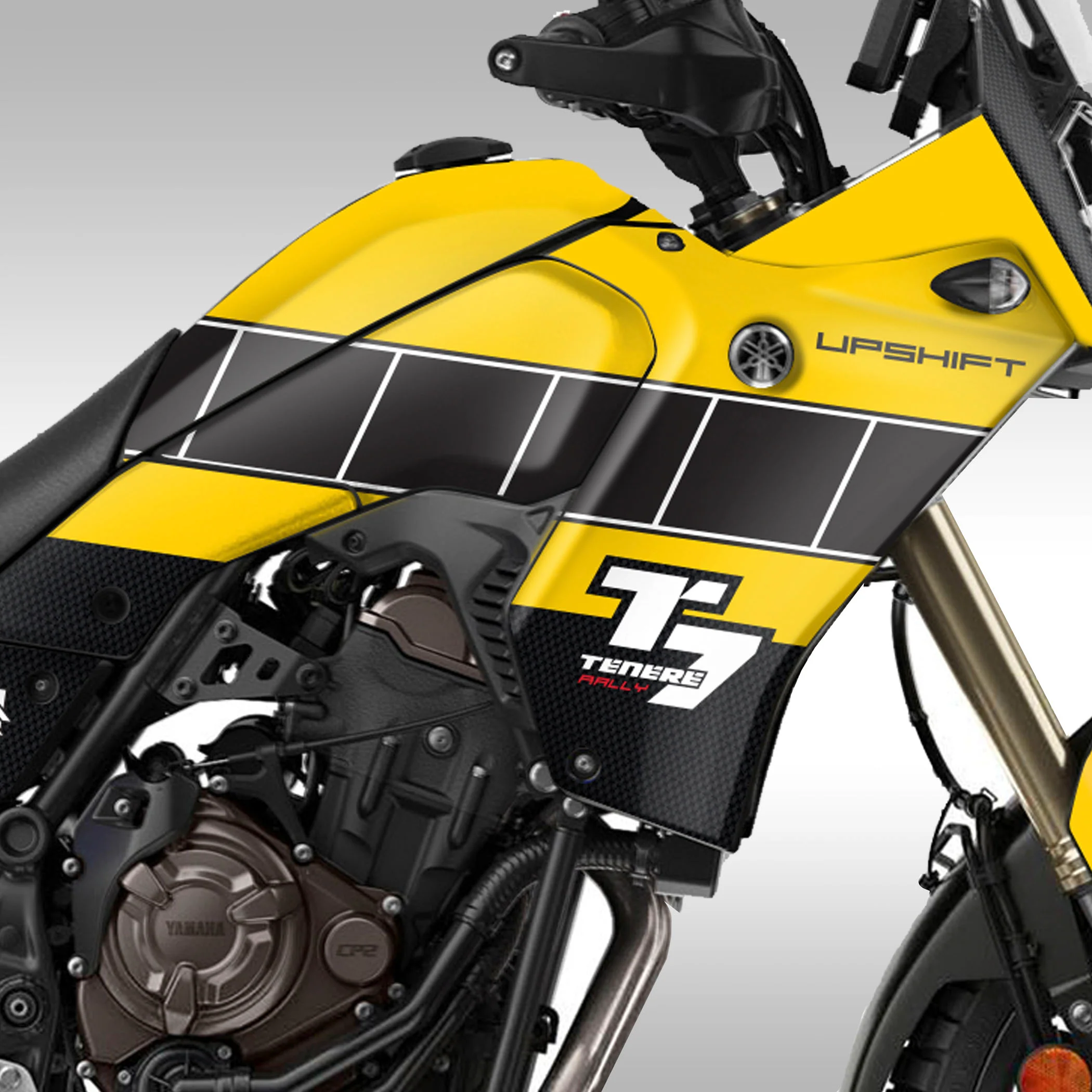 GRAPHICS KIT - 2019–2024 YAMAHA TENERE 700 - LAZER YELLOW - Image 3