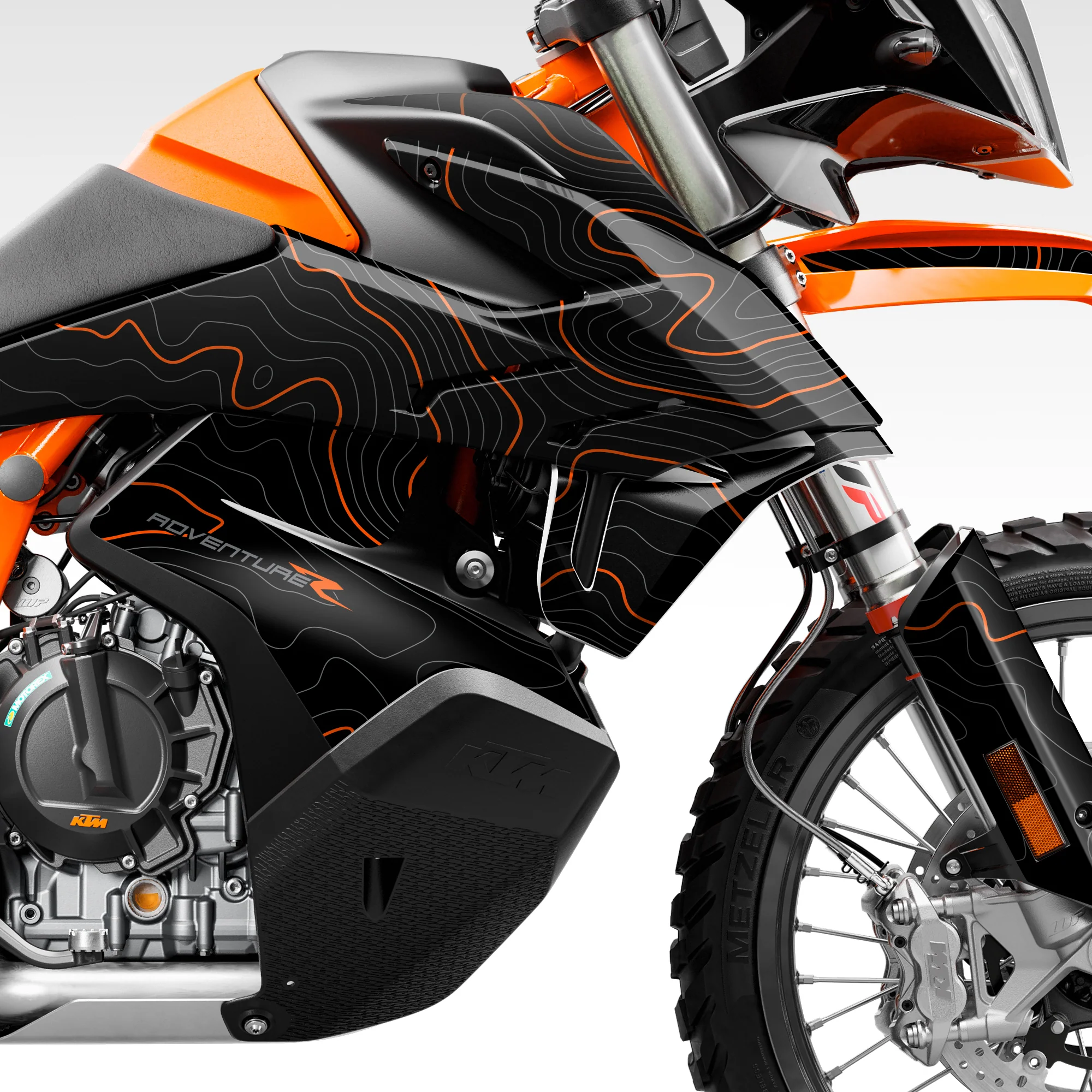 GRAPHICS KIT - 2019–2022 790 / 890 ADVENTURE - BLACK TOPO - Image 4