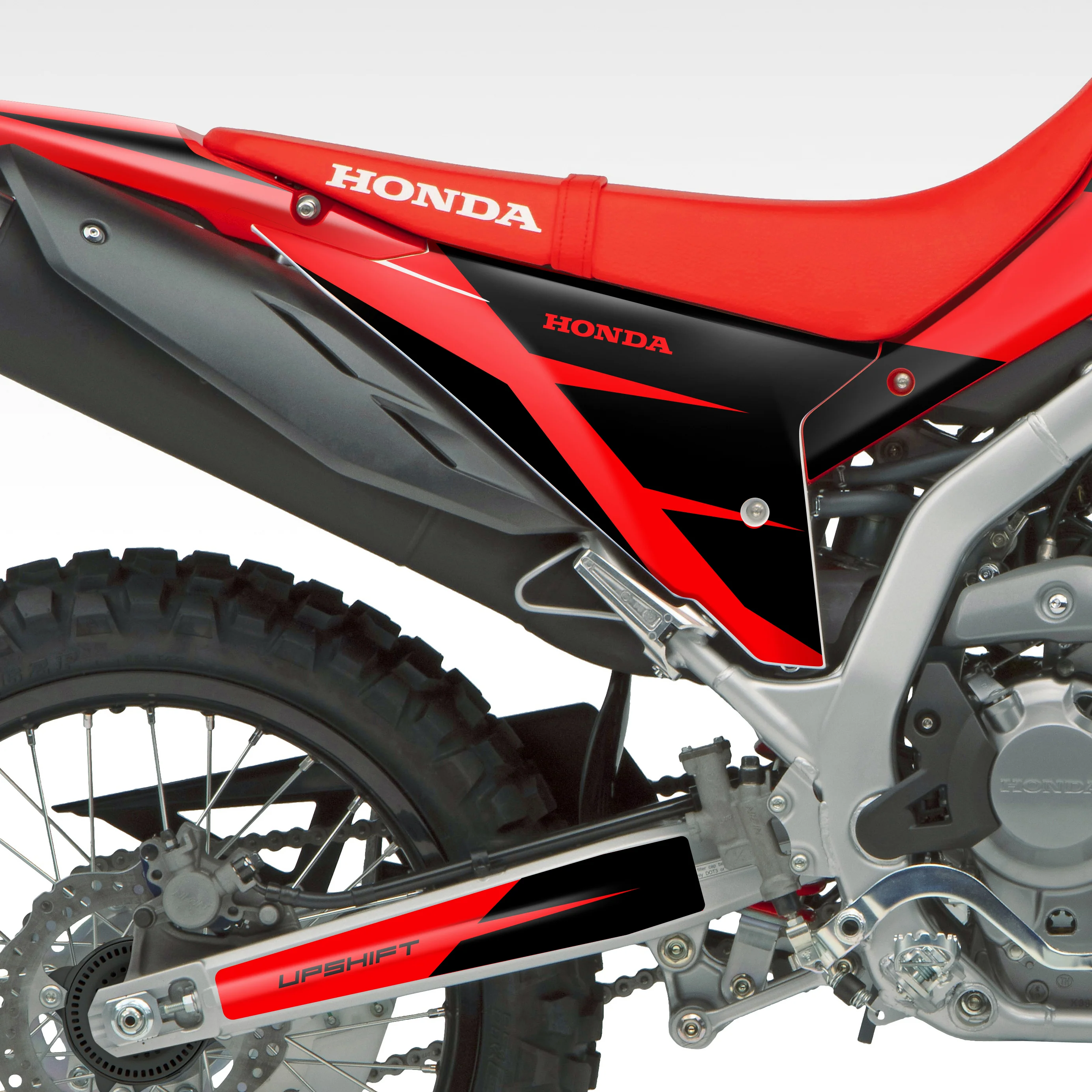2021 - 2024 HONDA CRF300L - RED & BLACK - GRAPHICS KIT (Non-Rally) - Image 4