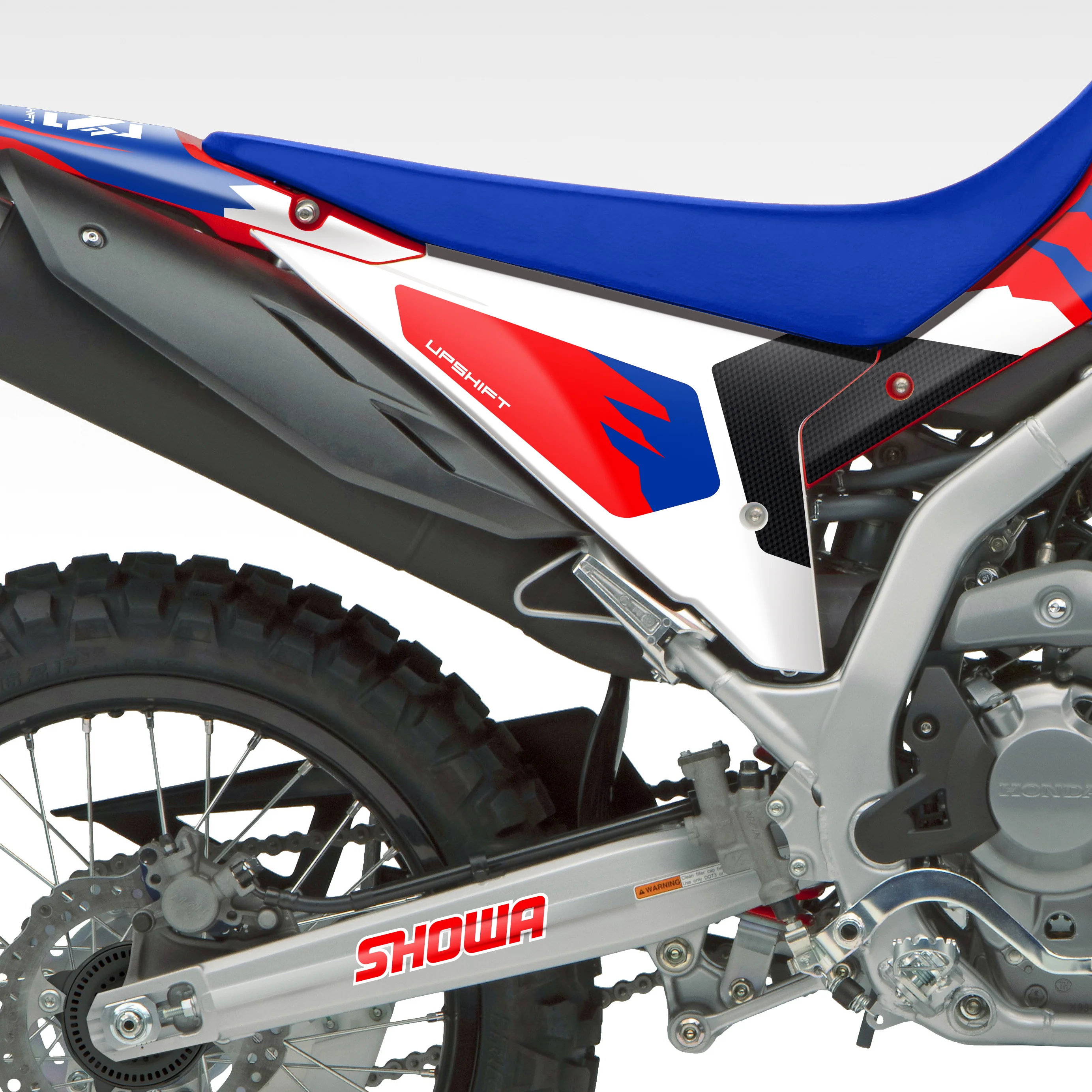 2021 - 2024 HONDA CRF300L - RED / WHITE / BLUE SLASH - GRAPHICS KIT (Non-Rally) - Image 3