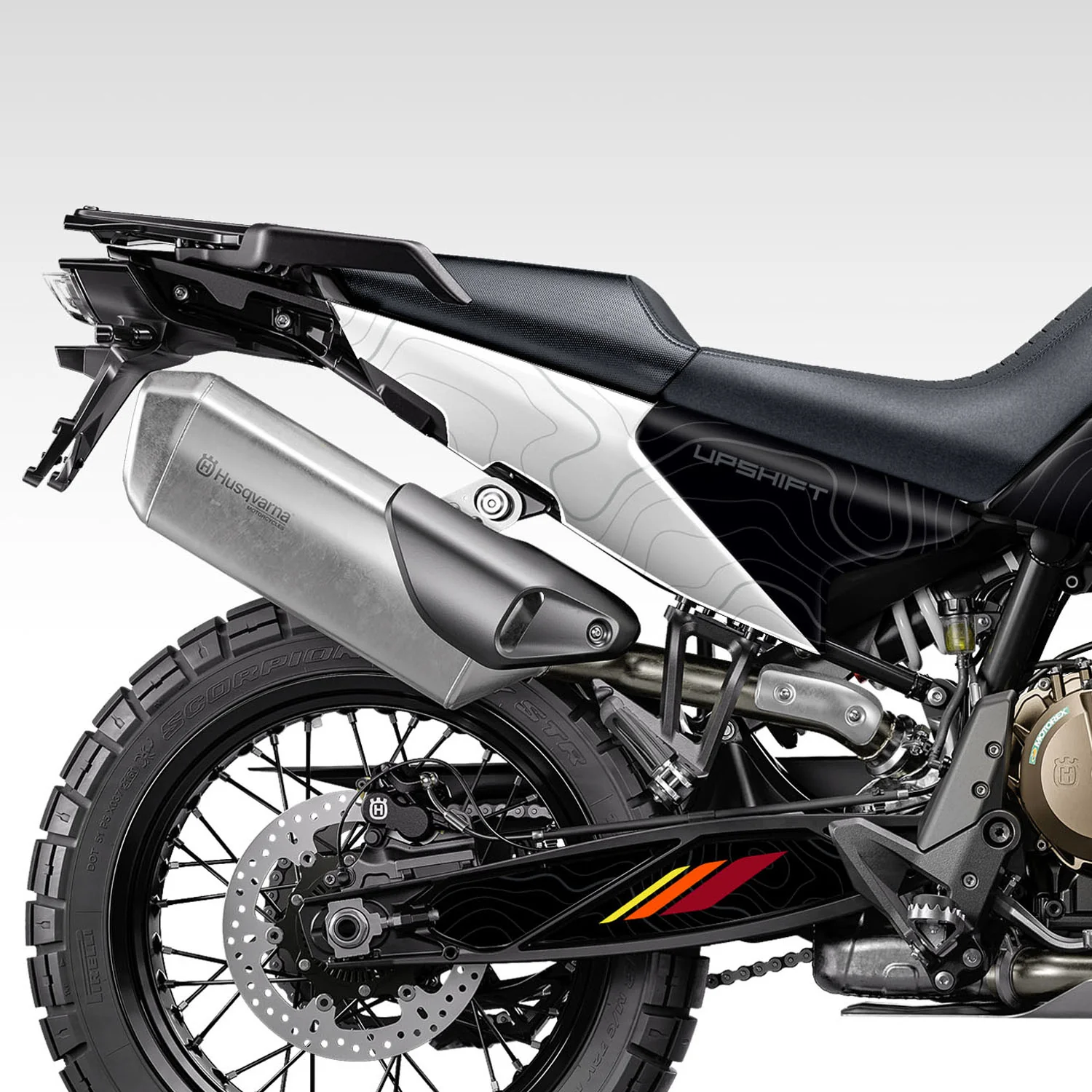 GRAPHICS KIT - 2022–2026 HUSQVARNA NORDEN 901 - BLACK SPLIT TOPO - Image 5