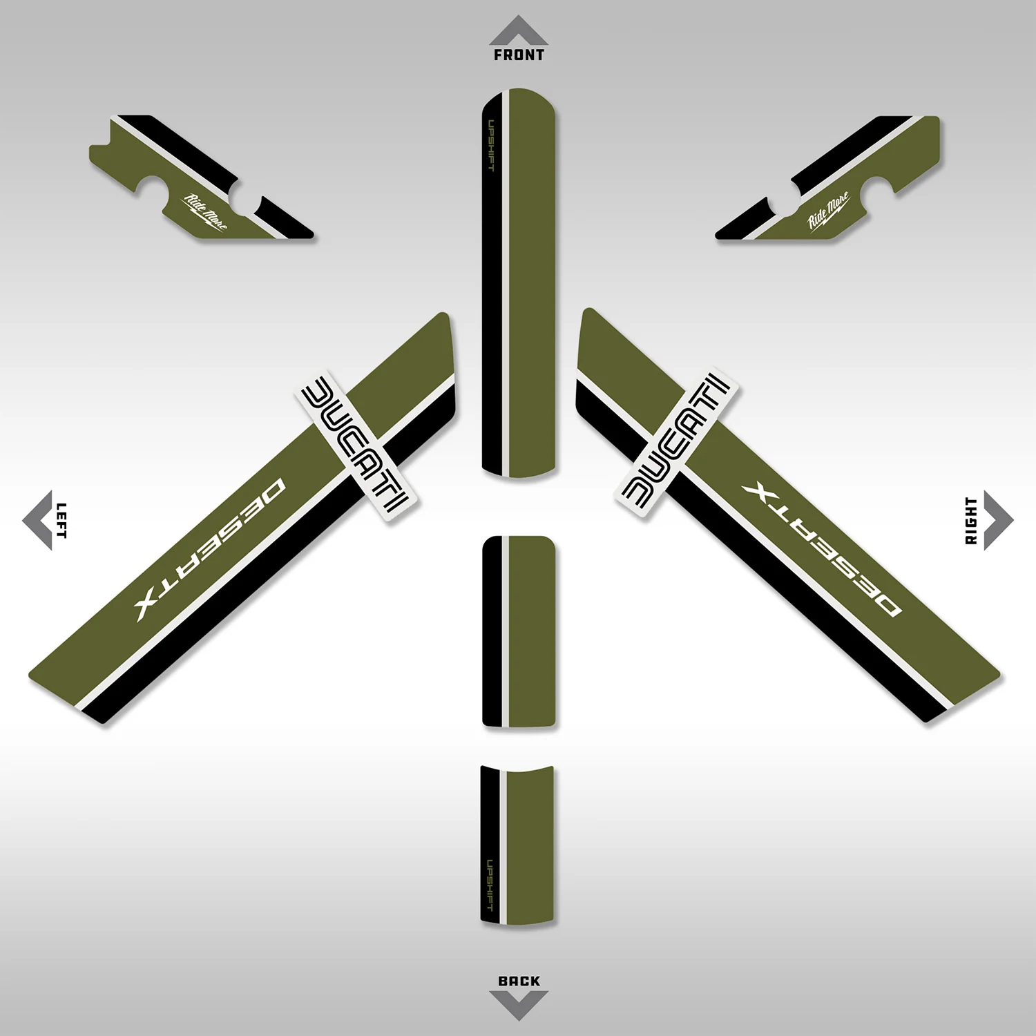 DUCATI - DESERTX STYLING KIT - RETRO GREEN - Image 3