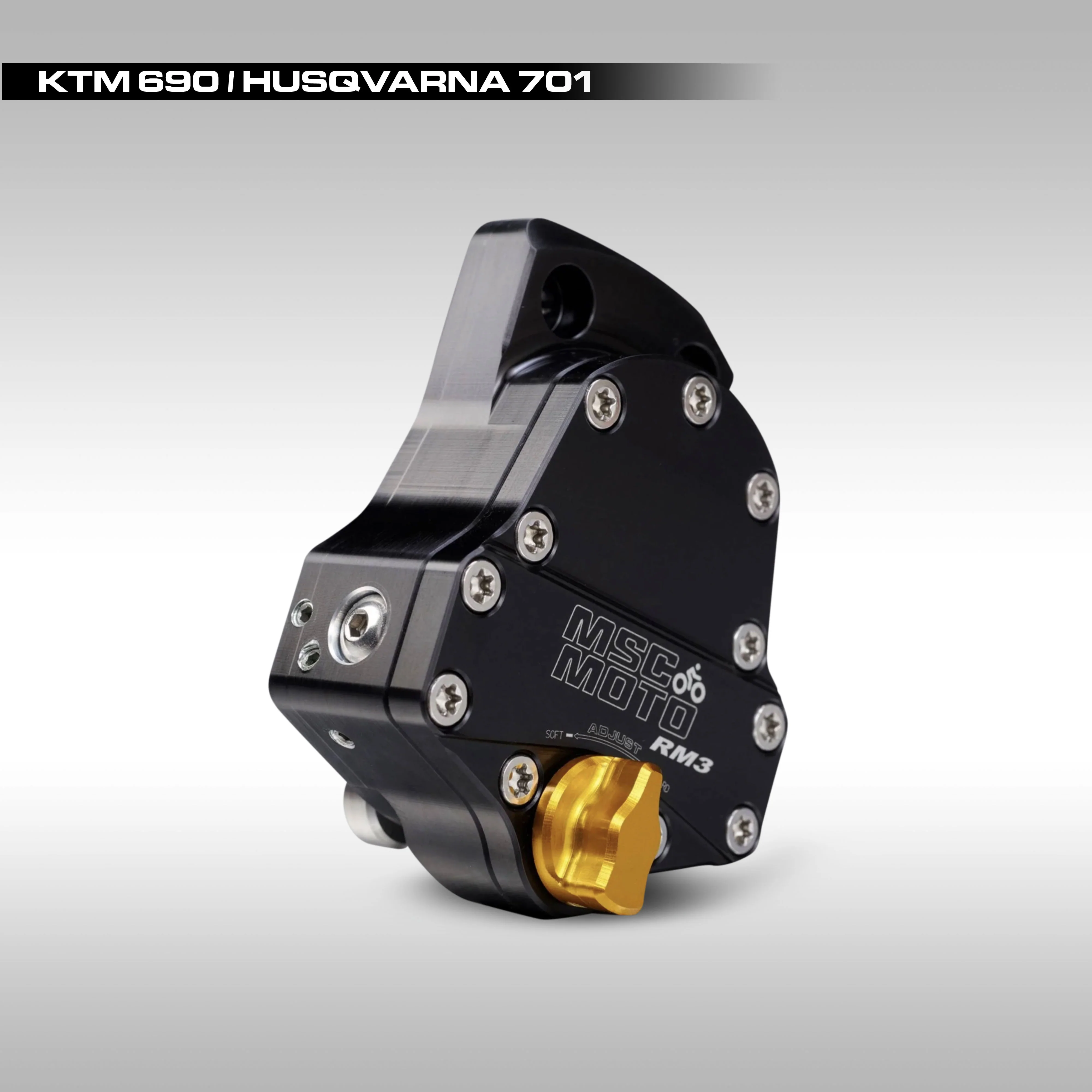 MSC MOTO - RM3 STEERING DAMPER KIT - KTM 690 / HUSQVARNA 701 ENDURO